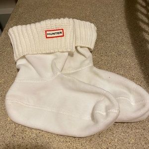 White hunter boot socks